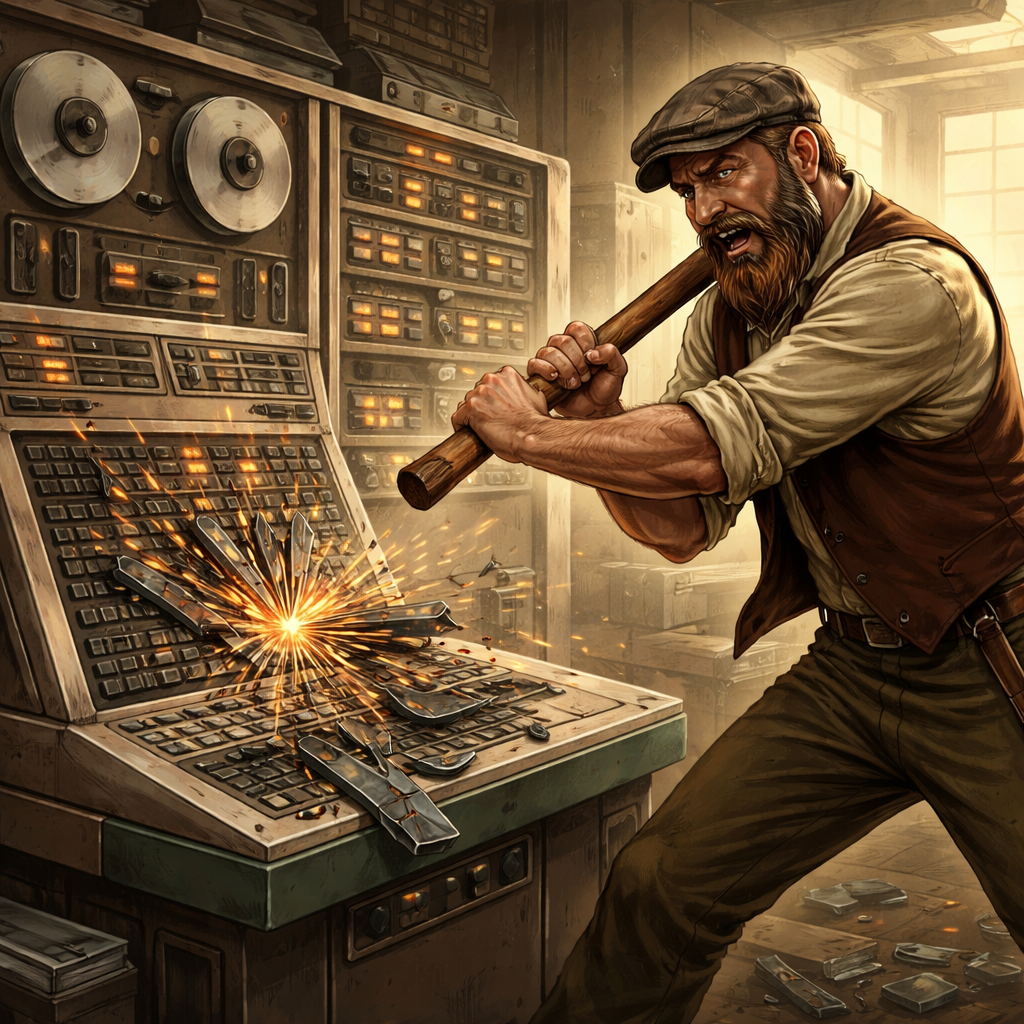 Luddite transformation graphic